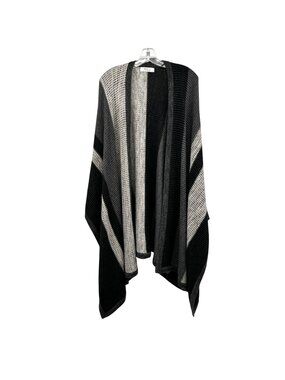 Bailey 44 Knit Poncho Sweater Dolman Sleeve Side Slits Gray/Multi Size XS